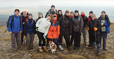 The group on Djouce - shortly before things go pear-shaped!