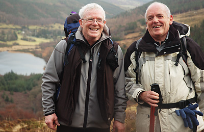 Peter and Tommy above Glendalough